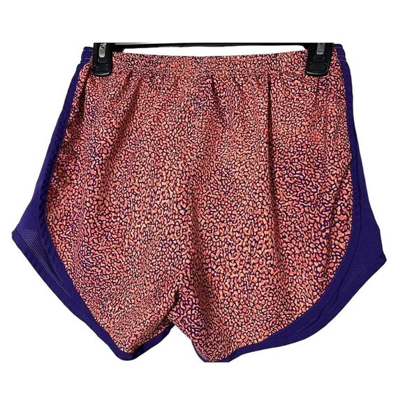 Nike Dri-Fit Women's S Orange Leopard Print Running Athletic Shorts - Picture 4 of 7